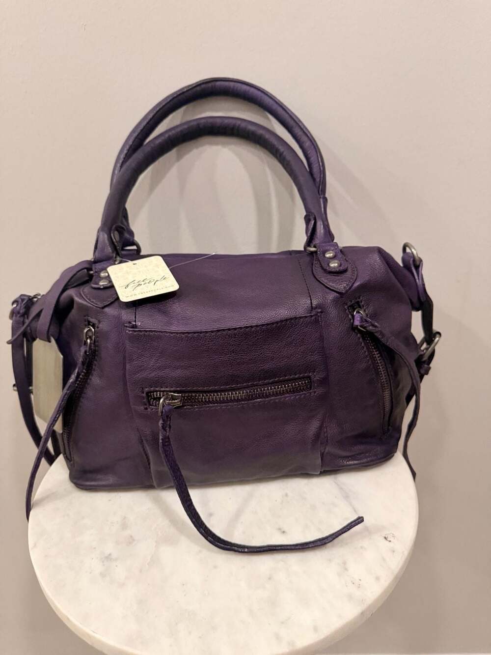 Free People Baby Emerson Satchel Bag Purple
